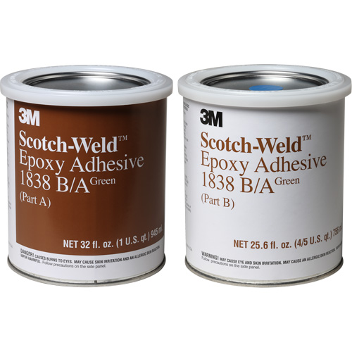 Scotch-Weld Adhesive, 32 fl. oz., Pail, Two-Part, Green Action Paper