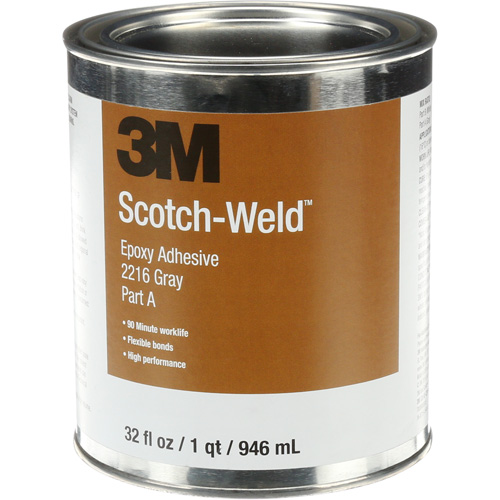 Scotch-Weld Adhesive, 32 fl. oz., Kit, Two-Part, Grey Action Paper