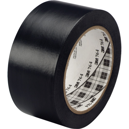 Ruban en vinyle pour travaux g&eacute;n&eacute;raux 764, 25,4 mm (1") la x 32,9 m (108') lo, 5 mils, Noir Action Paper
