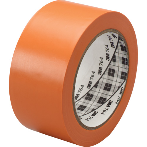 Ruban en vinyle pour travaux g&eacute;n&eacute;raux 764, 25,4 mm (1") la x 32,9 m (108') lo, 5 mils, Orange Action Paper