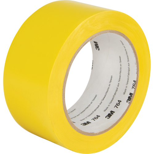 Ruban en vinyle pour travaux g&eacute;n&eacute;raux 764, 50,8 mm (2") la x 32,9 m (108') lo, 5 mils, Jaune Action Paper