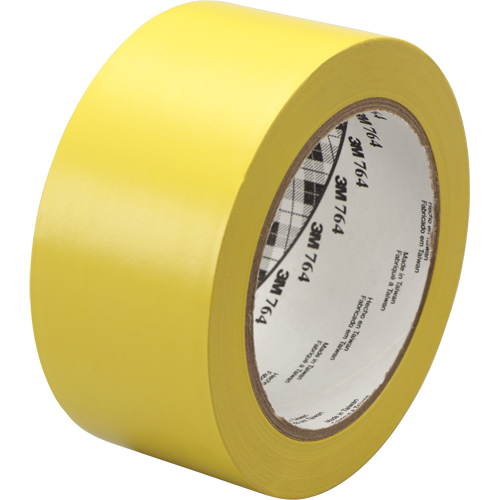 Ruban en vinyle pour travaux g&eacute;n&eacute;raux 764, 1245 mm (49") la x 32,9 m (108') lo, 5 mils, Jaune Action Paper