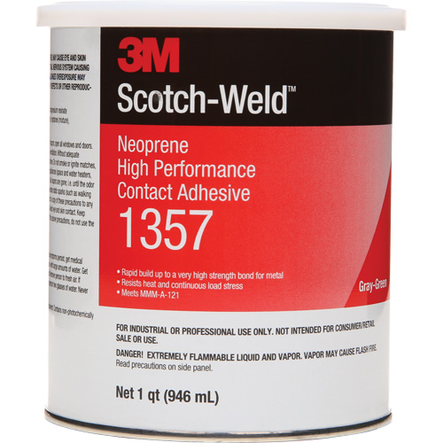 Colle contact haute performance &agrave; base de n&eacute;opr&egrave;ne, Canette, 32 oz liq., Gris Action Paper