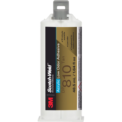 Scotch-Weld Low-Odor Acrylic Adhesive, Two-Part, Cartridge, 1.64 fl. oz., Off-White Action Paper