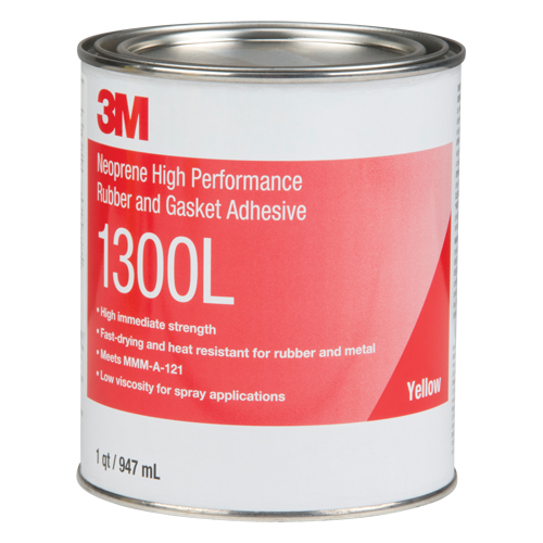 Rubber & Gasket Adhesive, Can, Yellow Action Paper