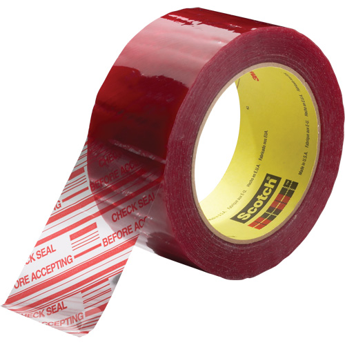 Ruban d'emballage avec message de s&eacute;curit&eacute; Scotch 3779, Adh&eacute;sif Acrylique, 1,8 mils, 48 mm (2") x 100 m (328') Action Paper