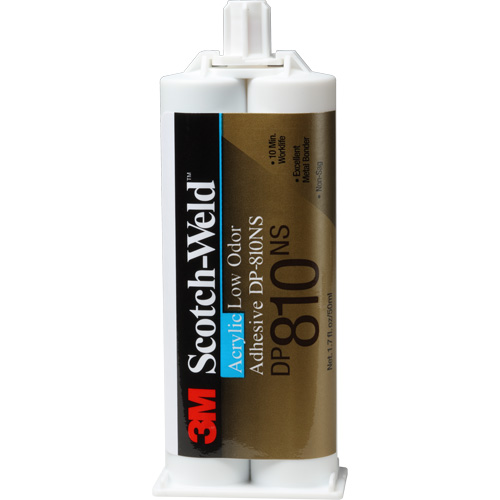 Scotch-Weld Low-Odour Acrylic Adhesive, Two-Part, Dual Cartridge, 1.7 oz., White Action Paper