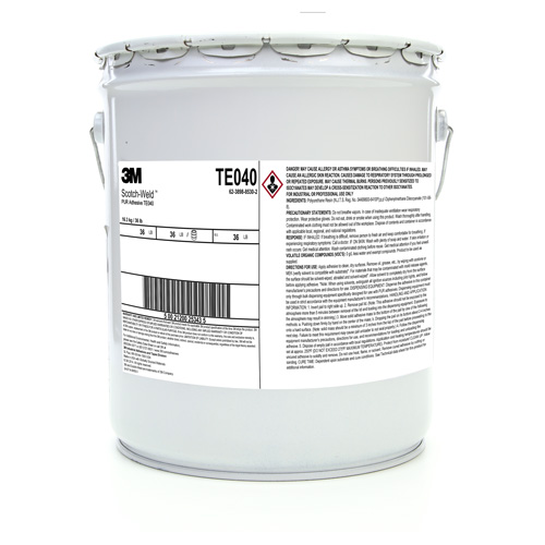 Adh&eacute;sif PUR Scotch-Weld, 5 gal., Seau, Transparent Action Paper