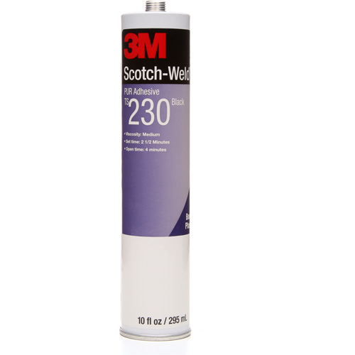Scotch-Weld PUR Adhesive, 10 oz., Cartridge, Black Action Paper