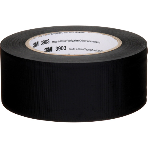 3903 Vinyl Duct Tape, 48 mm (2") W x 45 m (148') L, 6.5 mils, Black Action Paper
