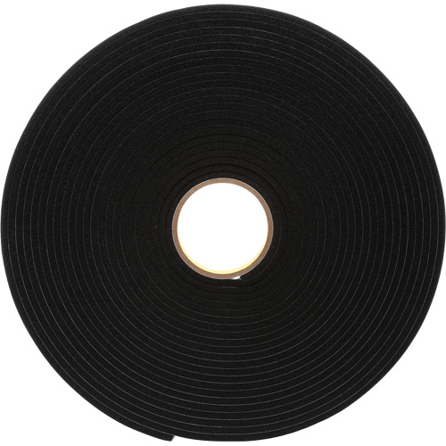 Ruban de mousse en vinyle 4504, 25,4 mm (1") la x 16,5 m (54') lo, 250 mils, Noir Action Paper