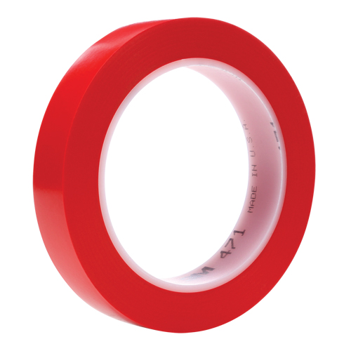 Ruban en vinyle 471, 19 mm (3/4") la x 32,9 m (108') lo, 5,3 mils, Rouge Action Paper
