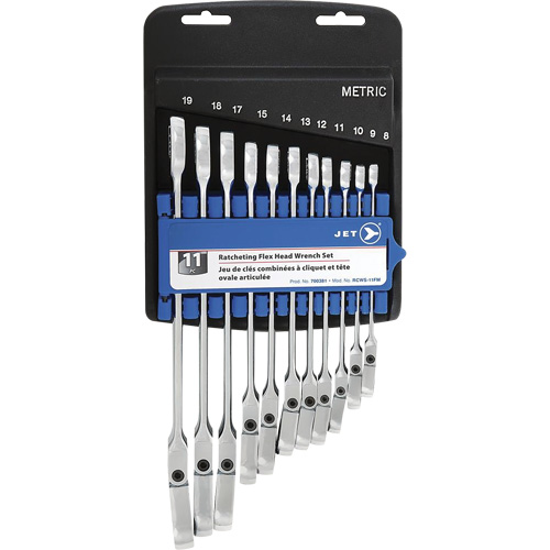 RCWS-11FM Metric Flex Head Ratchet Combination Wrench Set Action Paper