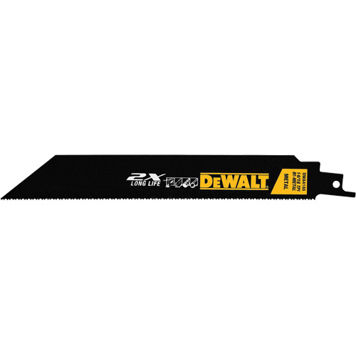 Metal Cutting Reciprocating Saw Blade, Bi-Metal, 14-18 TPI, 8" L x 1" W Action Paper