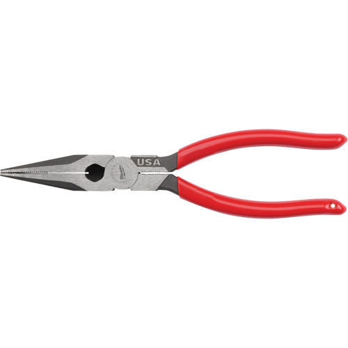 Long Nose Dipped Grip Pliers, 8" L Action Paper