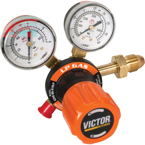 G250 Single-Stage Regulator, 9/16" NPT, 15 psi Max. PSI, Standard Action Paper