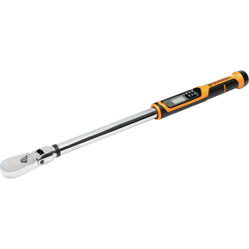 Flex Head Torque Wrench with Angle, Electronic, 1" Square Drive, 25 - 250 ft-lbs./301 - 3010 in-lbs. Action Paper