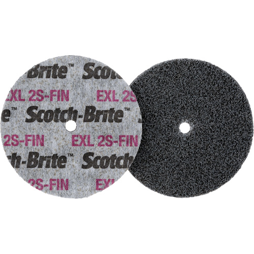Meule homog&egrave;ne Scotch-Brite EXL, 3" x 1/2", Arbre de 1/4" Action Paper