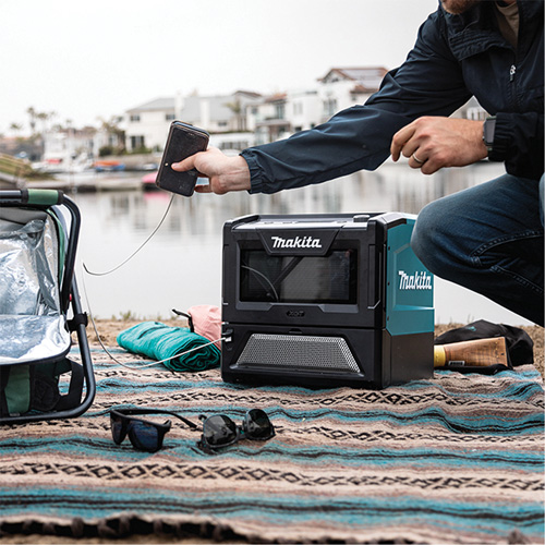 Four &agrave; micro-ondes sans fil 40 V Max XGT (outil seulement), 350 W/500 W, Noir/bleu Action Paper