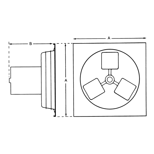 Ventilateur d'&eacute;chappement 12" s&eacute;rie panneau 1SP Action Paper