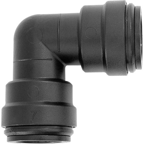 90° Airline Elbow Union, 1", Plastic Action Paper