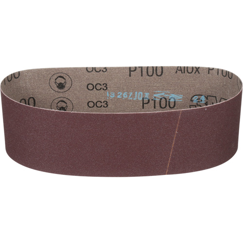 Cloth Belt 241D, 3" W X 24" L, Aluminum Oxide, P100 Grit Action Paper