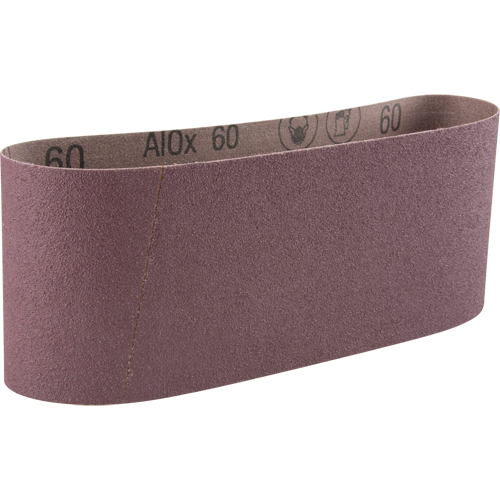Courroie abrasive en toile 341D, 4" la x 24" lo, Oxyde d'aluminium, Grain 60 Action Paper