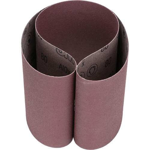 Courroie abrasive en toile 341D, 6" la x 48" lo, Oxyde d'aluminium, Grain 80 Action Paper