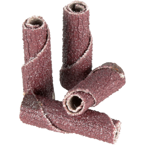 Cartridge Roll 241D, 80 Grit, 1/4" Dia., Aluminum Oxide, 1" L, 1/8" Arbor Action Paper