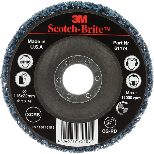 Disque de nettoyage et de d&eacute;capage Scotch-Brite, 4-1/2" dia., Grain Extra grossier, Carbure de silicium Action Paper