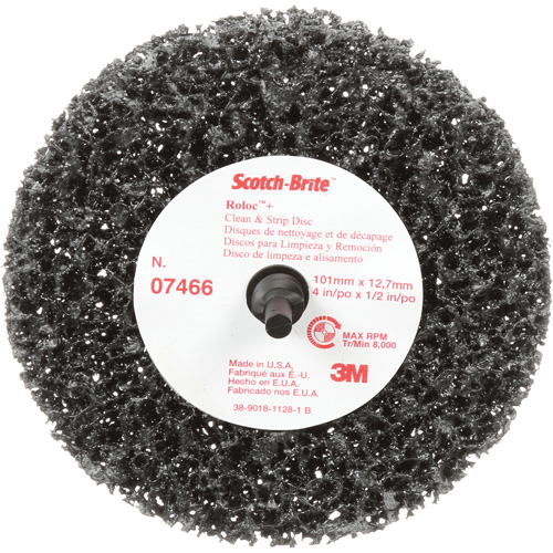 Scotch-Brite Roloc Clean and Strip Disc, 4" Dia., Extra Coarse Grit, Silicon Carbide Action Paper