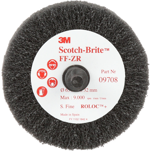 Scotch-Brite Cut & Polish Flap Brush, Aluminum Oxide, Fine Grit, 2-1/2" x 1-1/4" x 1/4" Action Paper
