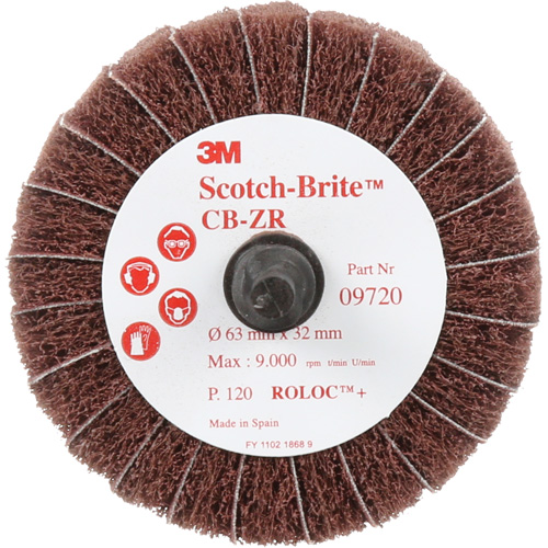 Disque combin&eacute; Scotch-Brite, 2-1/2" dia., Grain 120, Oxyde d'aluminium Action Paper
