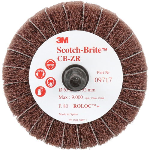 Disque combin&eacute; Scotch-Brite, 2-1/2" dia., Grain 80, Oxyde d'aluminium Action Paper