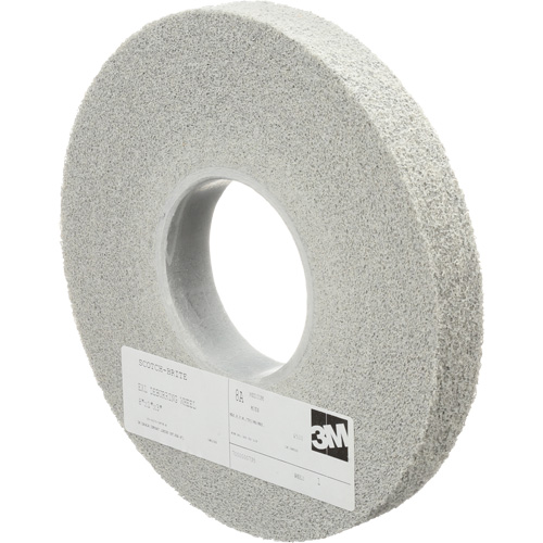 Scotch-Brite EXL Deburring Wheels, 8" x 1", 3" Arbor, Aluminum Oxide Action Paper