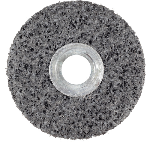 Roue unitaris&eacute; CS-UW Clean & Strip Scotch-Brite, 6" x 1", Arbre de 5/8", Grain de Extra grossier, Carbure de silicium Action Paper