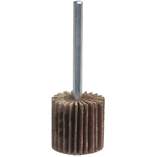 Mini-meule &agrave; lamelles Grind-O-Flex, Oxyde d'aluminium, Grain 60, 3" x 1/2" x 1/4" Action Paper