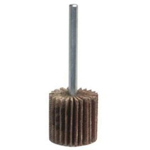 Grind-O-Flex Mini Mounted Flap Wheel, Aluminum Oxide, 120 Grit, 3" x 1" x 1/4" Action Paper