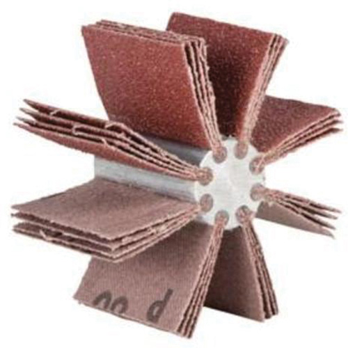 Plain Flap B-820 Bore Polisher, Aluminum Oxide, 80 Grit, 4-3/4" x 1-1/2" Action Paper