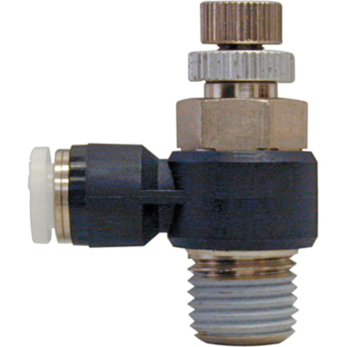 Vanne de contr&ocirc;le du d&eacute;bit, Sortie 1/4" NPT, 150 psi Action Paper