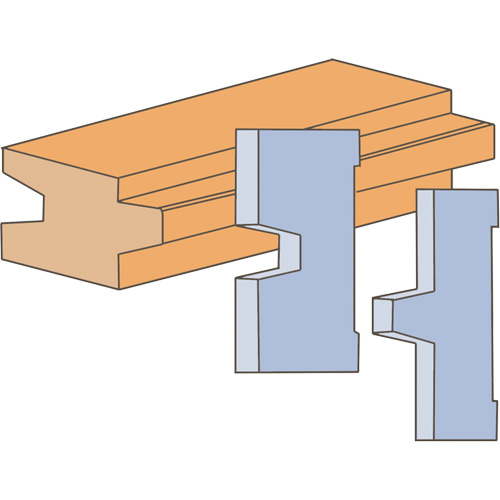 Tongue & Groove Moulding Cutter Set Action Paper