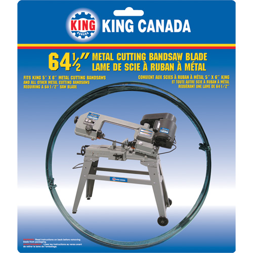 Bandsaw Metal Blade, Carbon Steel, 64-1/2" L x 1/2" W x 0.025" Thick, 10 TPI Action Paper