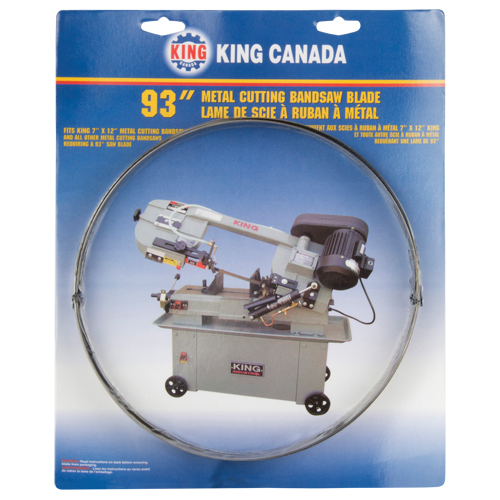 Metal Cutting Bandsaw Blade, Carbon Steel, 93" L x 3/4" W x 0.032" Thick, 10 TPI Action Paper