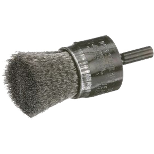 Crimped Wire End Brush, 1", 0.006" Fill Action Paper