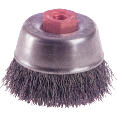 Crimped Wire Cup Brushes - High Speed Small Grinder Action Paper