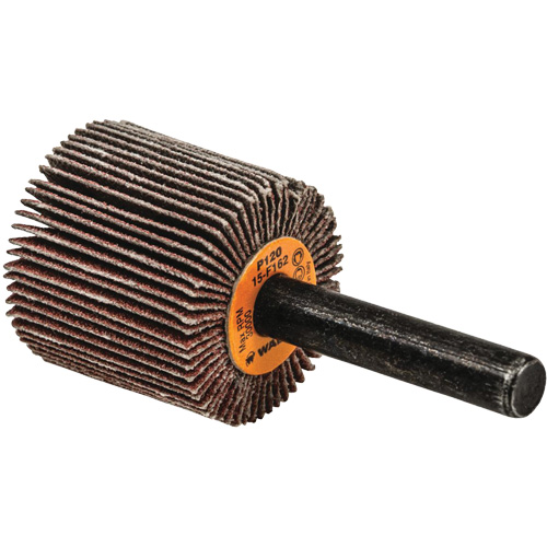 Flap Wheels-Coolcut Flap Wheels, Aluminum Oxide, 120 Grit, 1" x 1" x 1/4" Action Paper