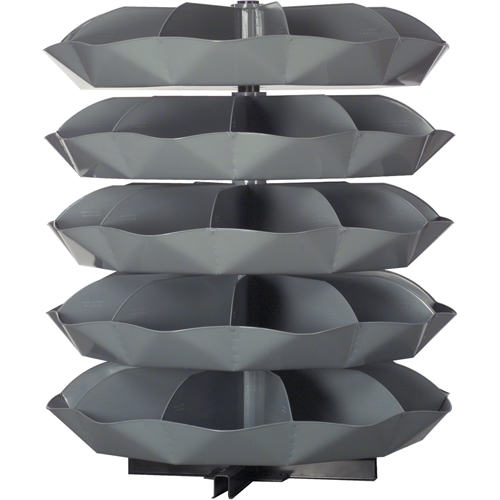 Rotabin&reg; Storage Units, 625 lbs. Capacity per Level, 4 Level, 45" H x 44" Dia. Action Paper