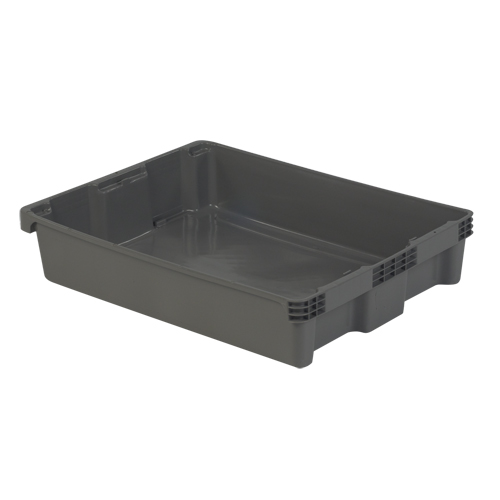 Contenants Stack-N-Nest Polylewton, 6,1" x 29,6" x 22,4", Gris Action Paper