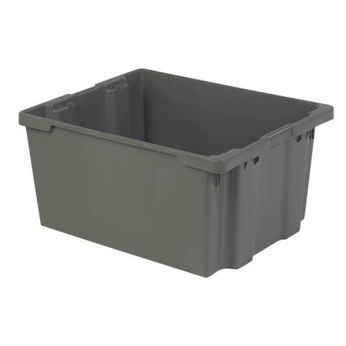 Contenants Stack-N-Nest Polylewton, 15,1" x 30,1" x 24", Gris Action Paper