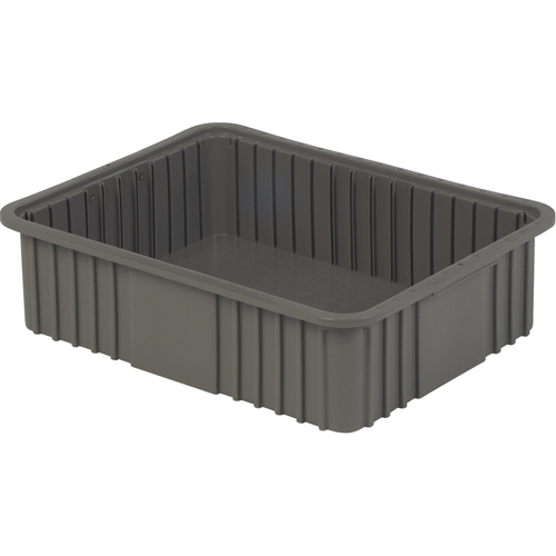 Divider Box, Polyethylene, 20.9" W x 15.9" D x 6" H, Grey Action Paper